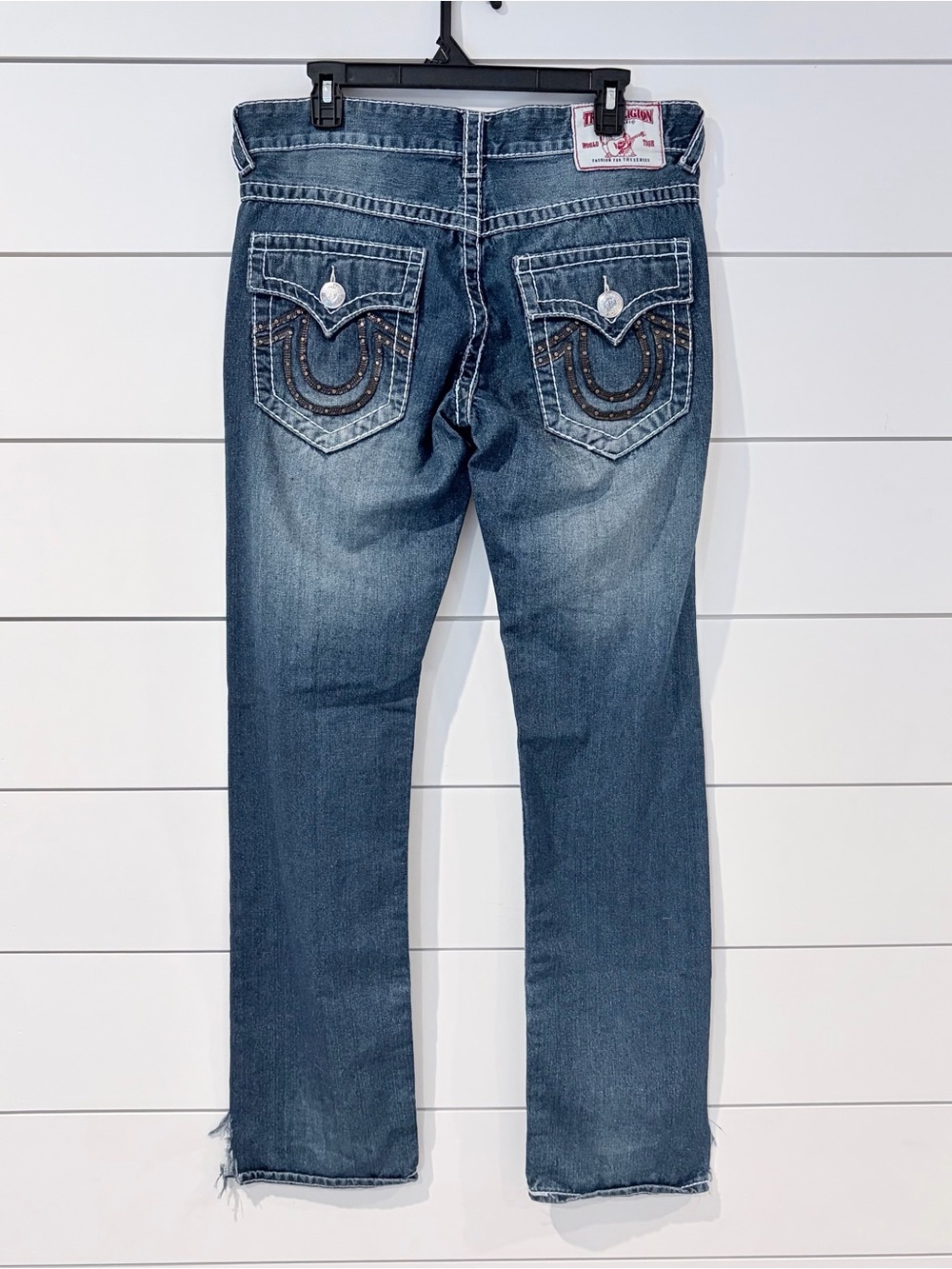 Vintage True Religion Joey Bootcut 32 Jeans Y2K McBling Grungecore Distressed - Picture 9 of 15